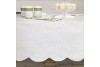 Nappe blanche bordure festonnées
