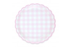 Assiettes vichy pastel
