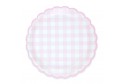 Assiettes vichy rose
