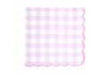Serviettes Vichy rose x 16