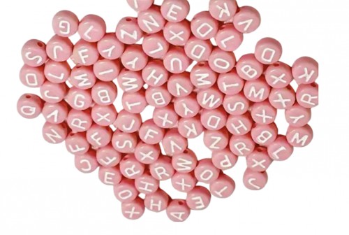 perles roses alphabet x 200
