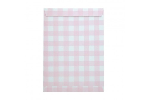 Pochettes vichy rose x 8