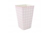 Boîte à popcorn jaune blanc & Or x 8