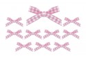 mini noeuds vichy rose x 10