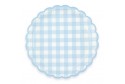 Assiettes vichy bleu