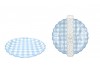 Assiettes vichy bleu