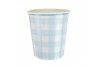 Gobelet Vichy bleu x 8