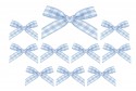 mini noeuds vichy bleu x 10
