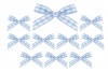 mini noeuds vichy bleu x 10