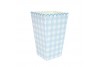 Boîte à popcorn Vichy bleu x 8