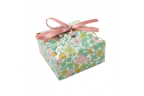 Petites boîtes liberty shabby & or x 8
