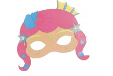 Masque sirène à colorier