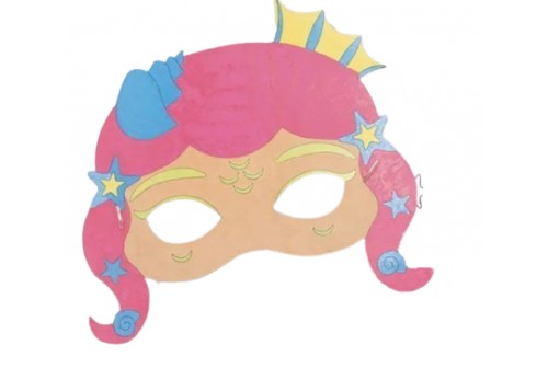 Masque sirène à colorier
