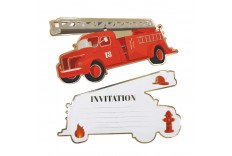 Invitations pompiert x 8