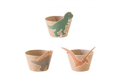 6 cupcakes dinosaures