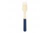 Fourchettes en bois bleu & or