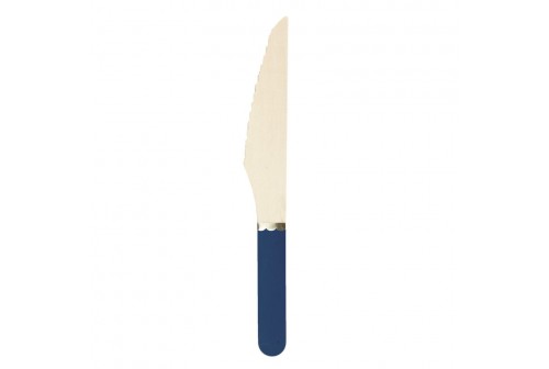 Couteaux en bois bleu & or