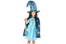 Costume 3 pièces magicien sorcier bleu