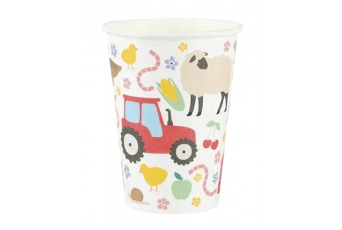 8 Gobelets animaux de ferme
