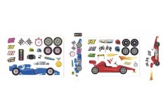 Planche autocollant voiture de course