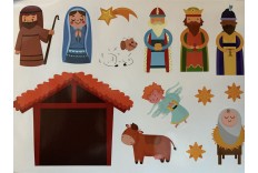 Planche autocollant nativité