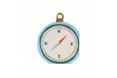 Serviettes en forme de boussole