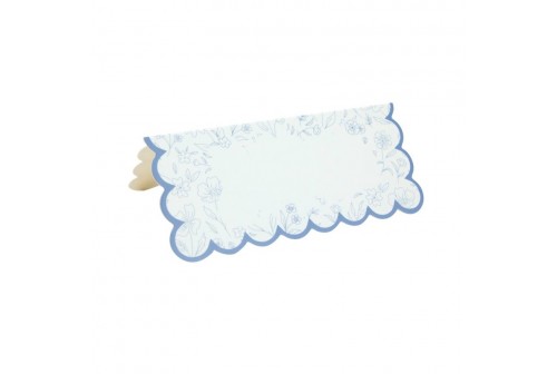 Marque-place fleurs bleues x 8