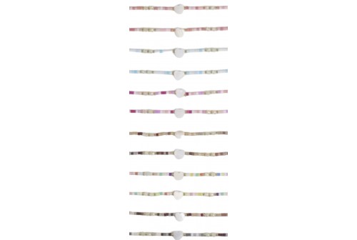 Bracelet coeur & perles