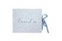 Livre d'or fleurs bleues & or