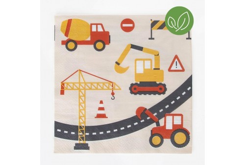 Serviettes chantier x 20