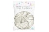 Ballon blanc métal nacré - Set de 10 ballons
