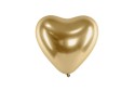 ballon coeur chromé or x 5