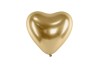 ballon coeur chromé doré x 5