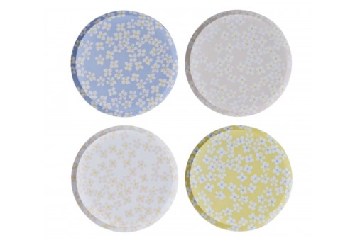 Assiettes florales x 8