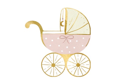 Serviettes landeau rose