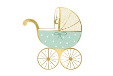 Serviettes landeau rose