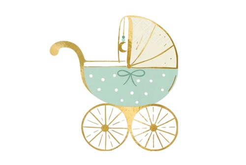 Serviettes landeau rose