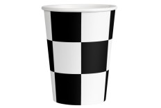 8 Gobelets damier noir et blanc