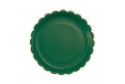 8 assiettes vert et or