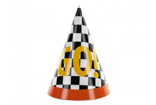 Petits chapeaux pointus noir et argent en carton