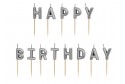 Bougie Happy Birthday argent