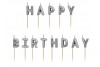 Bougie Happy Birthday argent