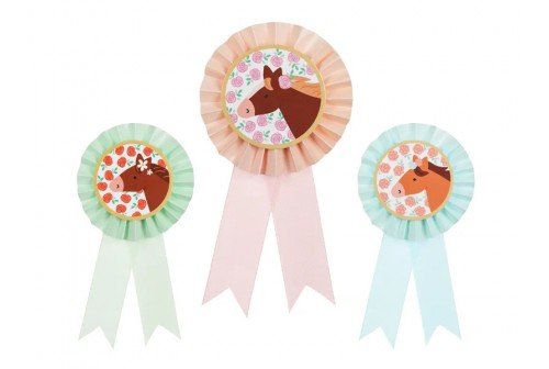 3 flots cheval et fleurs