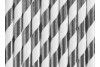 10 pailles rayées argent & blanc