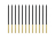 bougies noires et gold x 10