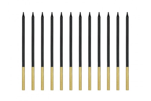 bougies noires et gold x 10