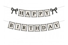 Guirlande Happy birthday noire