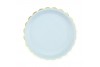 Assiettes bleues pastel & or