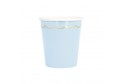8 Gobelets bleus pastel et or