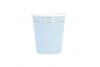 8 Gobelets bleus pastel et or